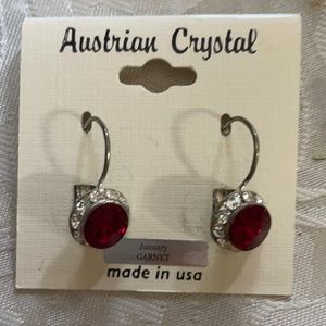 Austrian crystal earrings January birthstone